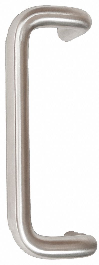Door Pull Plate: 1 in Wd, 13 in Ht, Stainless Steel