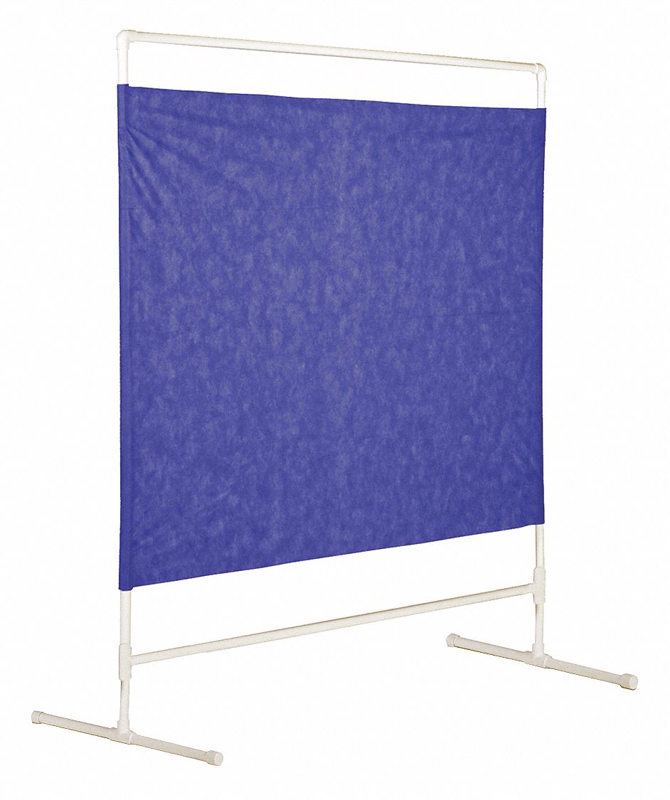 Privacy Screen: Privacy Screen, 1 Panels, Blue, 70 in Overall Ht, 62 1/2 in Overall Wd