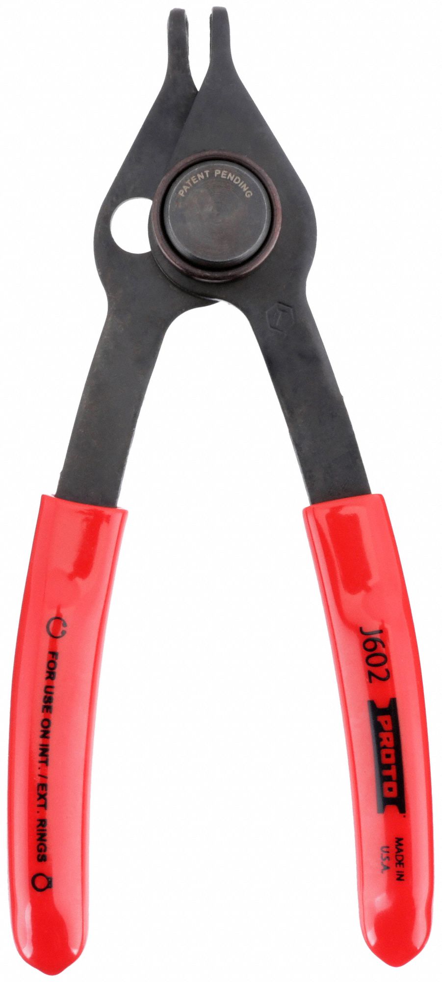 Retaining Ring Plier: External/Internal, For 3/8 in to 9/16 in Bore Dia, 0.038 in Tip Dia, Manual