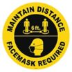 Maintain Distance - Facemask Required Sign