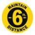 Maintain 6 ft. Distance Circle Floor Sign