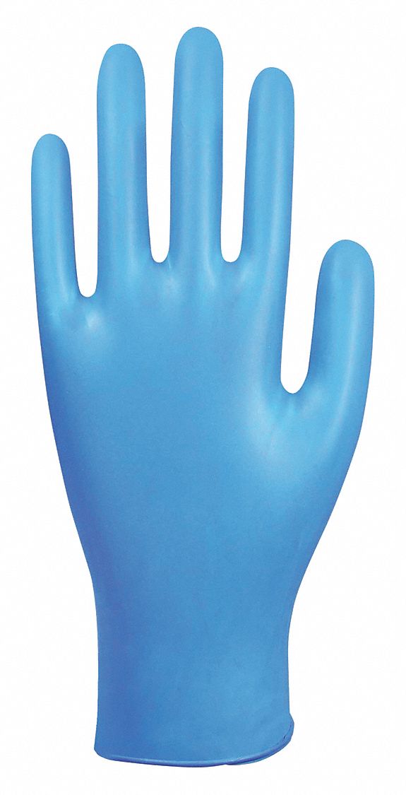 DISPOSABLE GLOVES, GEN PURPOSE, S (7), 3 MIL, POWDER-FREE, NITRILE, GRAIN, 100 PK