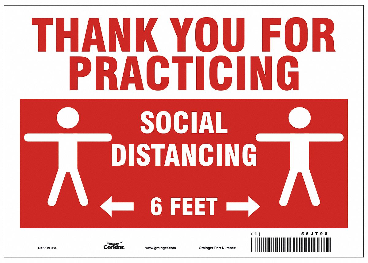 Thank You For Practicing Sign: 7 in x 10 in Nominal Sign Size, 0.032 in Thick, Aluminum, White