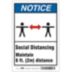 6 ft. - Social Distancing Sign