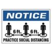 Notice - Practice Social Distancing Sign