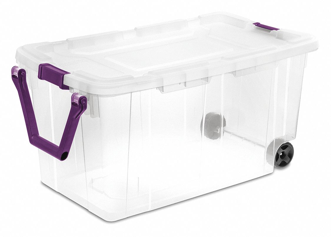 Sterilite 14681702 Storage Tote, Clear, Polypropylene