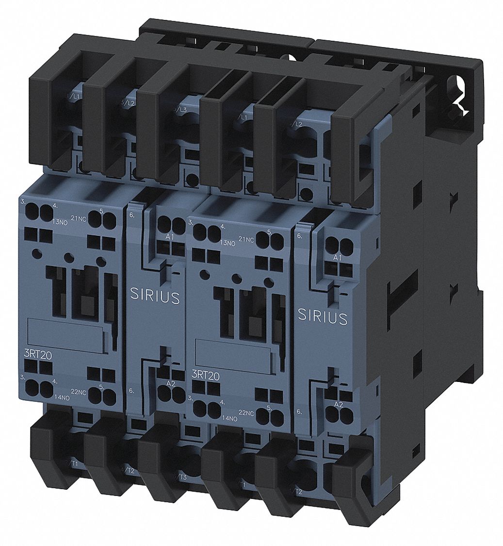 IEC Power Contactor: Reversing, 3 Poles, 3NO Contacts, 25 A, 120V AC Coil, S0 Frame Size