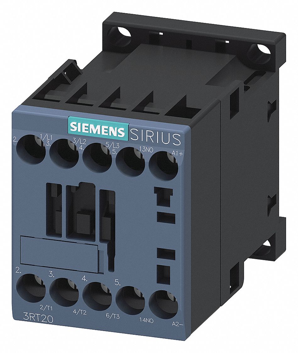 IEC Power Contactor: Non-Reversing, 3 Poles, 3NO Contacts, 12 A, 24V DC Coil, S00 Frame Size