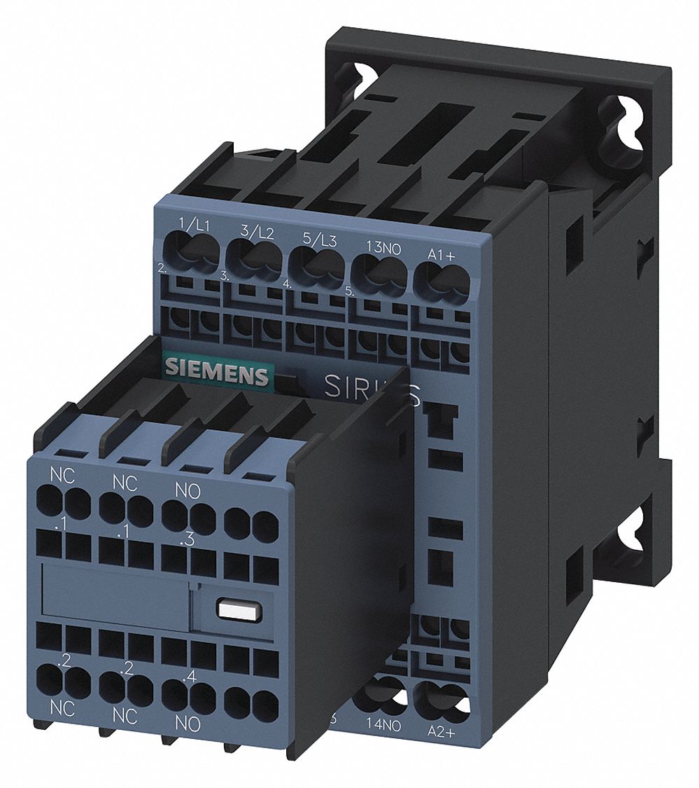 IEC Power Contactor: Non-Reversing, 3 Poles, 3NO Contacts, 9 A, 24V DC Coil, S00 Frame Size