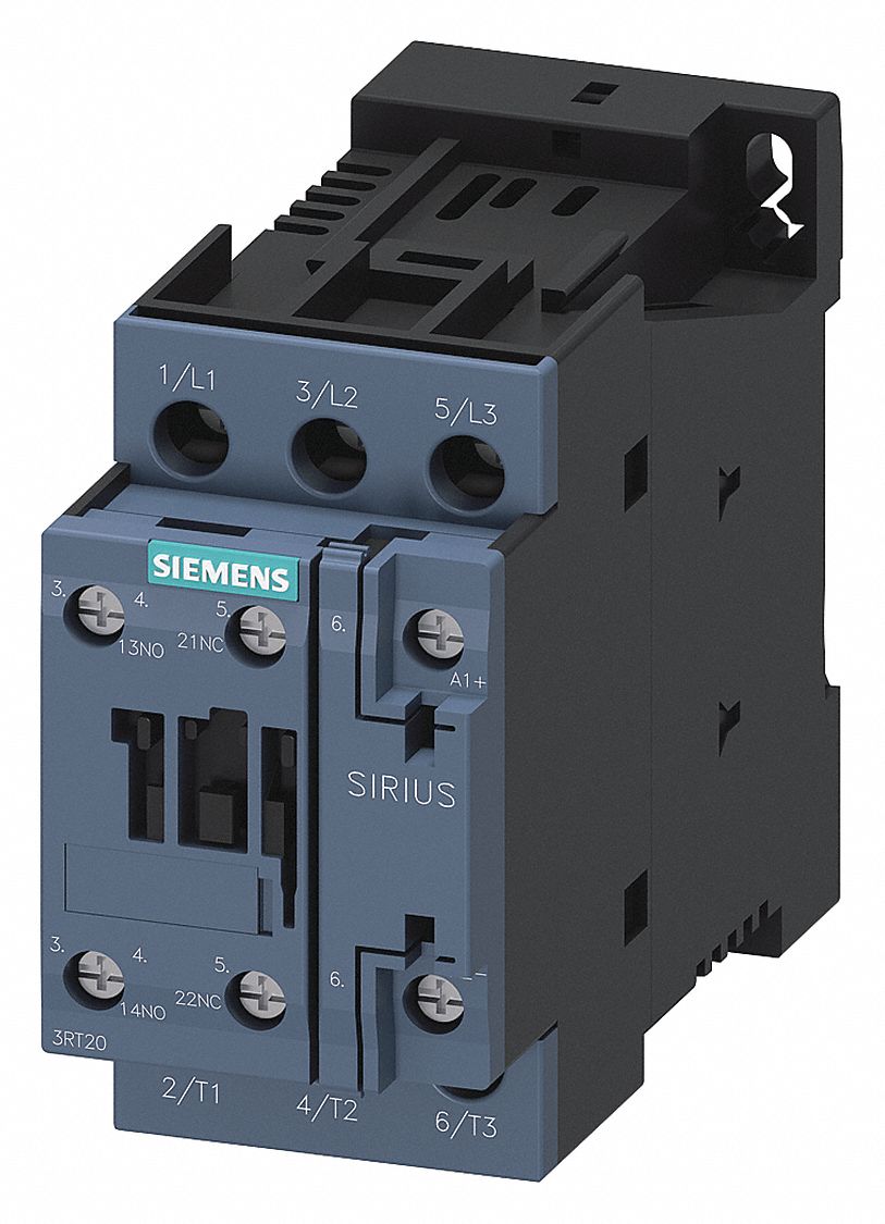 IEC Power Contactor: Non-Reversing, 3 Poles, 3NO Contacts, 12 A, 24V DC Coil, S0 Frame Size