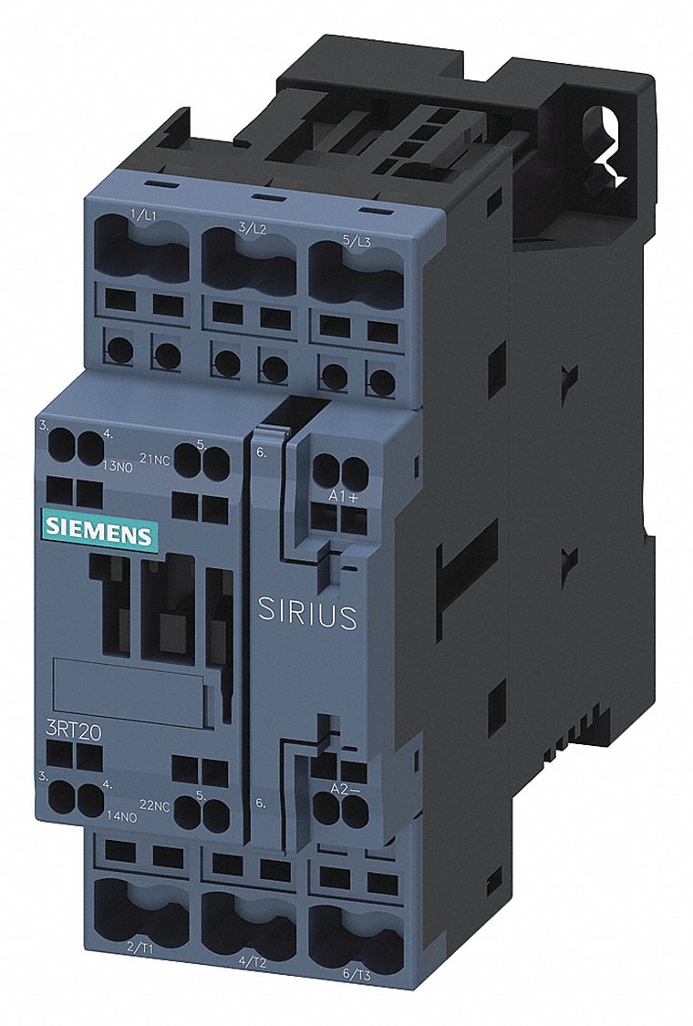 IEC Power Contactor: Non-Reversing, 3 Poles, 3NO Contacts, 12 A, 24V DC Coil, S0 Frame Size