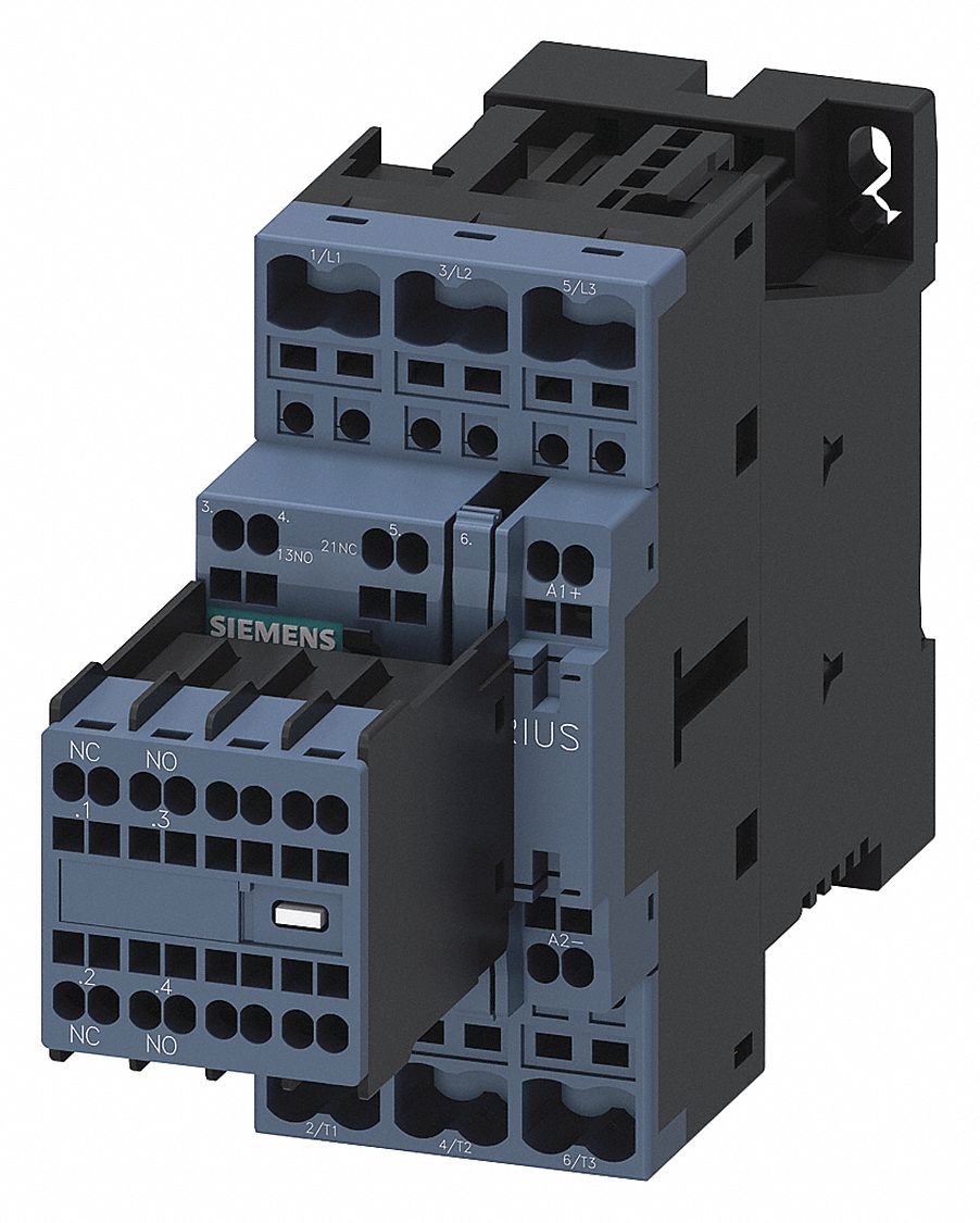 IEC Power Contactor: Non-Reversing, 3 Poles, 3NO Contacts, 25 A, 24V DC Coil, S0 Frame Size