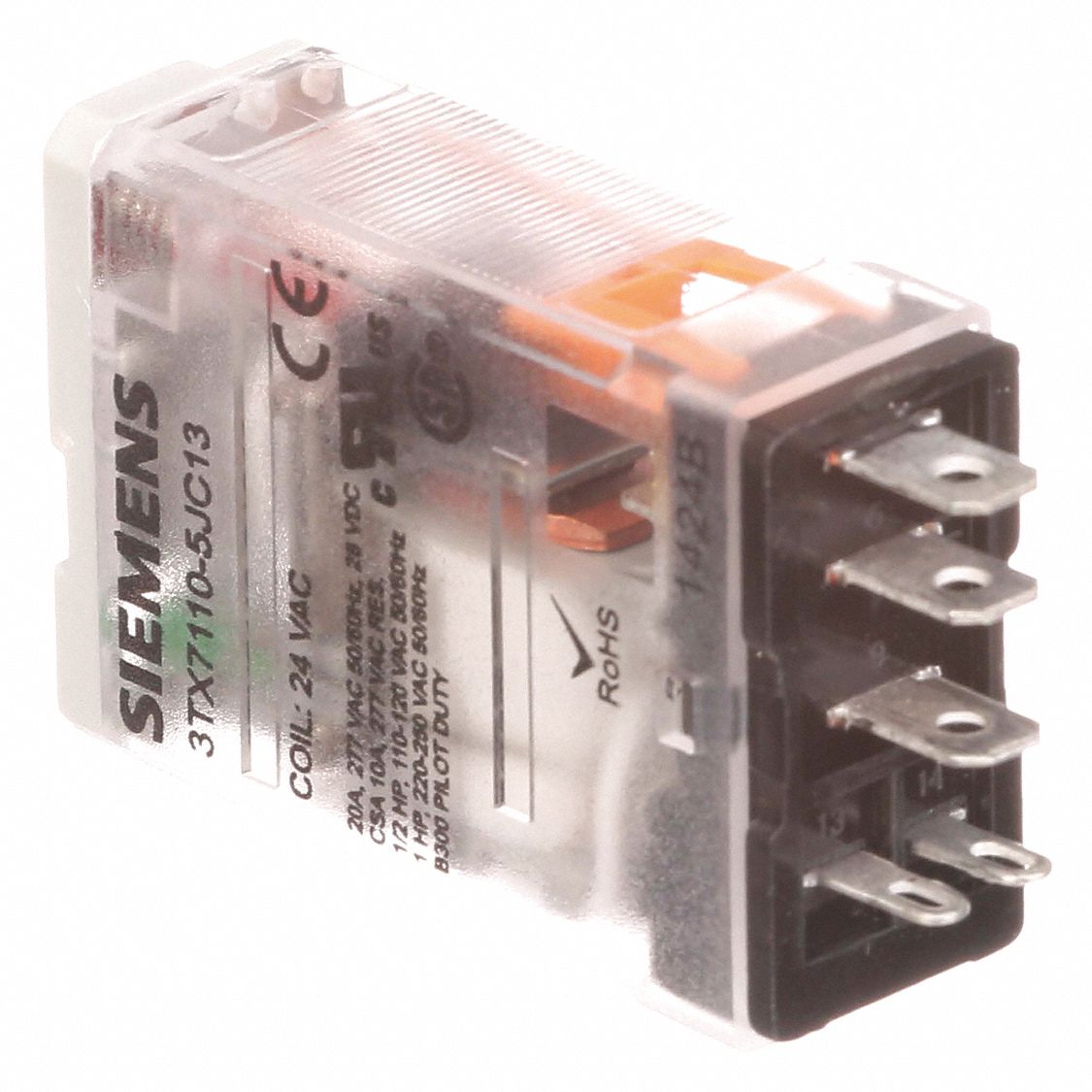 SIEMENS Plug In Relay, 120V AC Coil Volts, 15A @ 28V DC Contact Rating ...