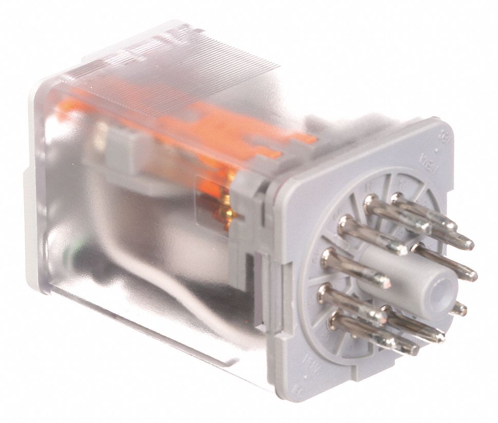 Plug-In Relay: Socket Mounted, 10 A Current Rating, 230V AC, 11 Pins/Terminals, 3PDT
