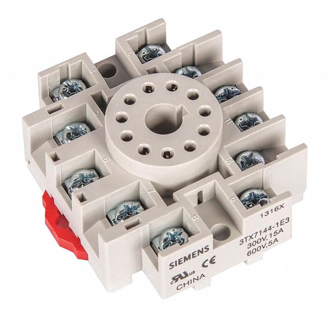 Relay Socket,  Screw Clamp,  11 Pins