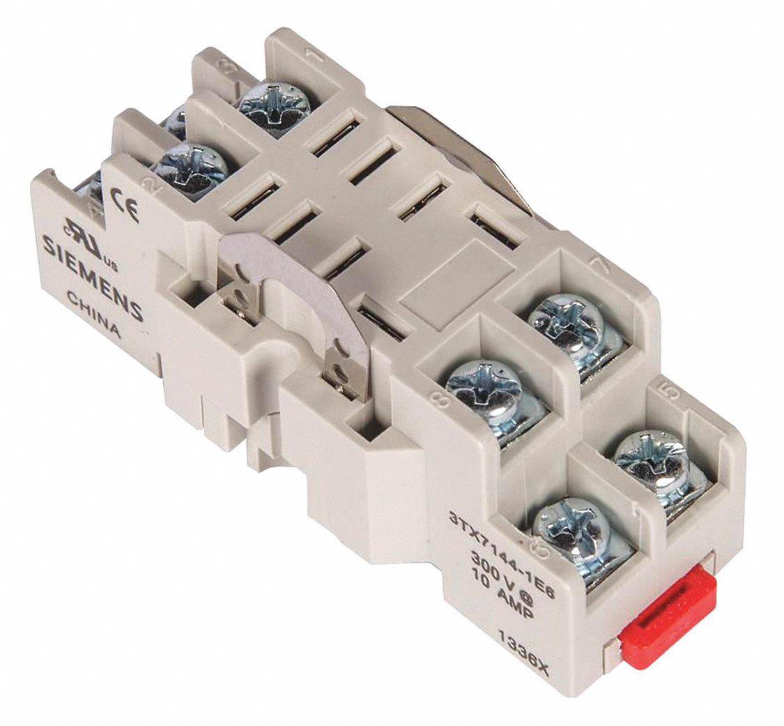 Relay Socket,  Screw Clamp,  8 Pins