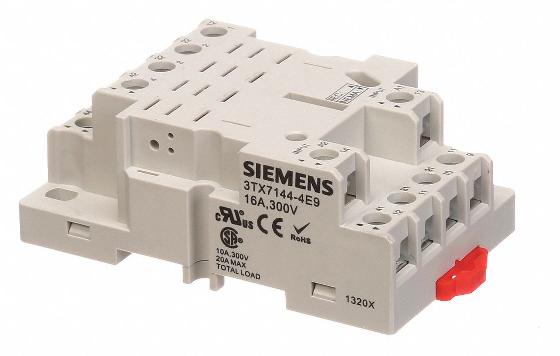 Relay Socket,  Screw Clamp,  14 Pins