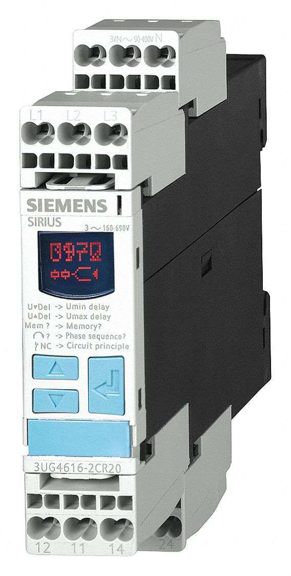 Relay: DIN-Rail Mounted, 5 A Current Rating, 160 to 690V AC, 6 Pins/Terminals