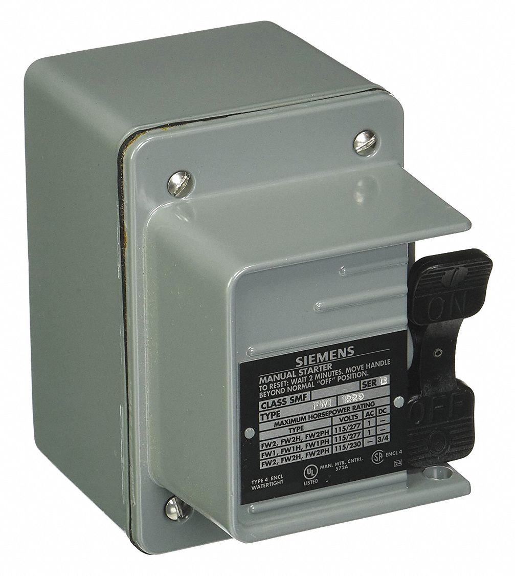 SIEMENS Manual Motor Starter, Toggle, 4 Enclosure NEMA Rating - 56JY79