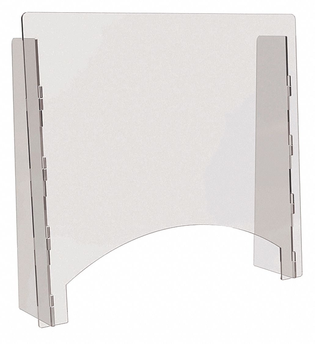 DEFLECTO Countertop Sneeze Guard, Countertop Sneeze Guard, 23 3/4 in