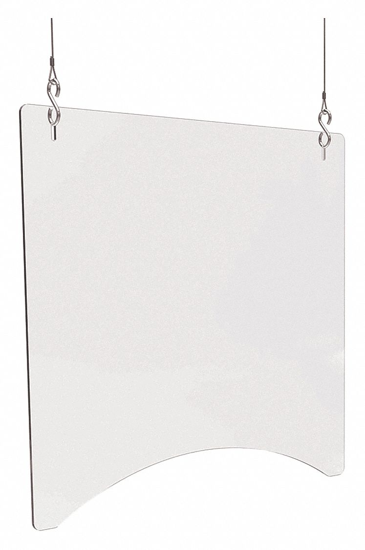 Sneeze Guard, Acrylic, Clear, PK2