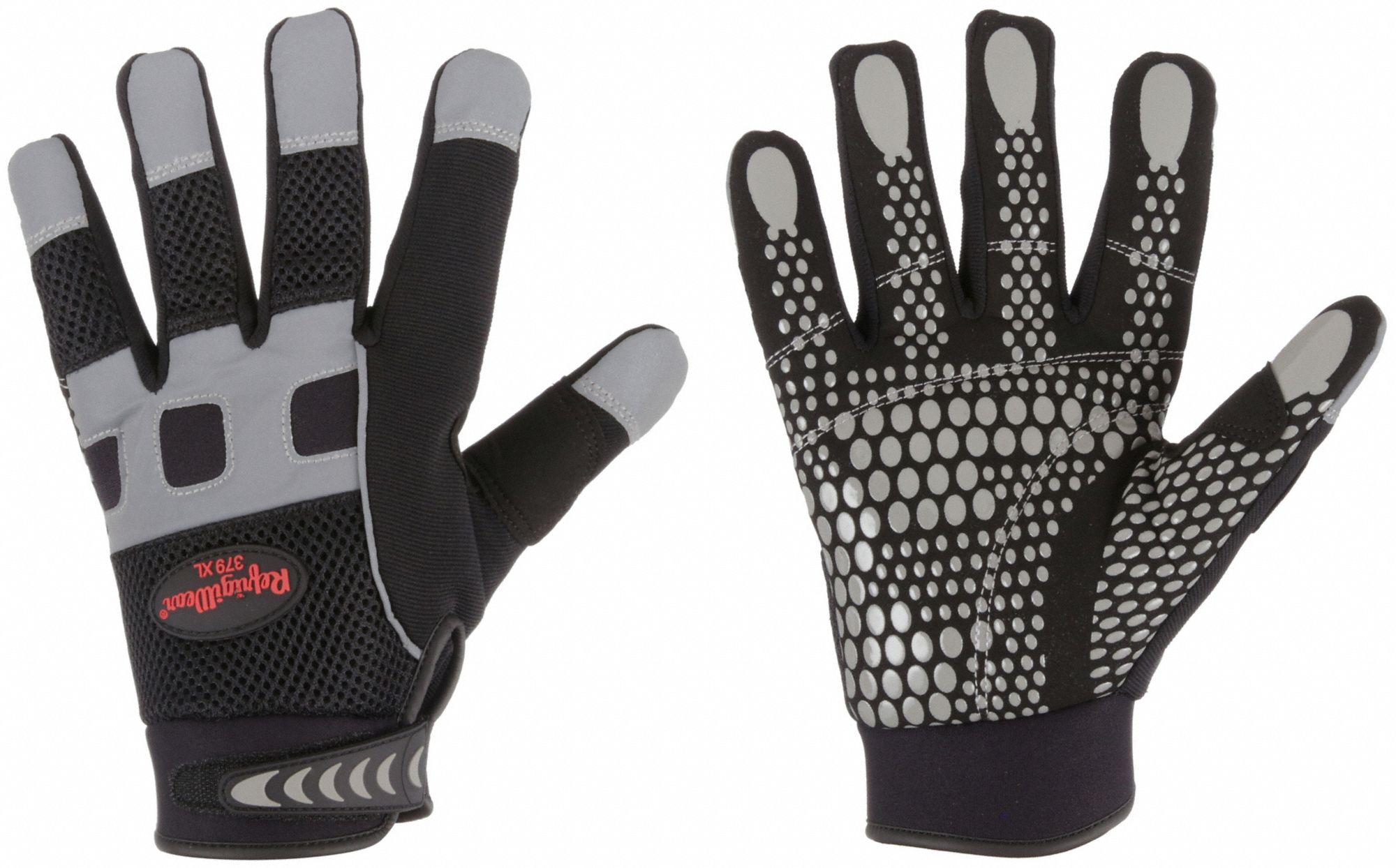 Mechanics Gloves: XL ( 10 ), -10°F Min Temp, Synthetic Leather with Silicone Grip, 1 PR