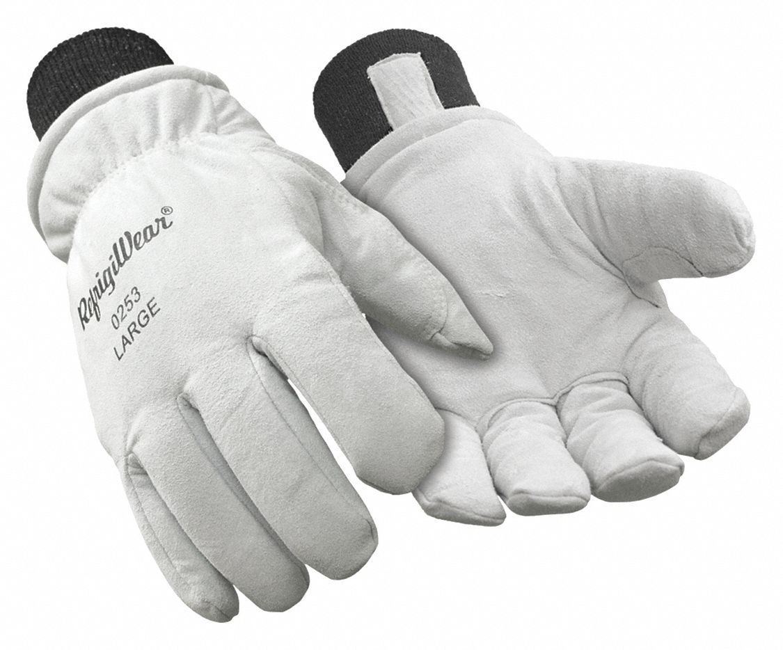 REFRIGIWEAR, L ( 9 ), 20°F Min Temp, Leather Gloves 56KC74
