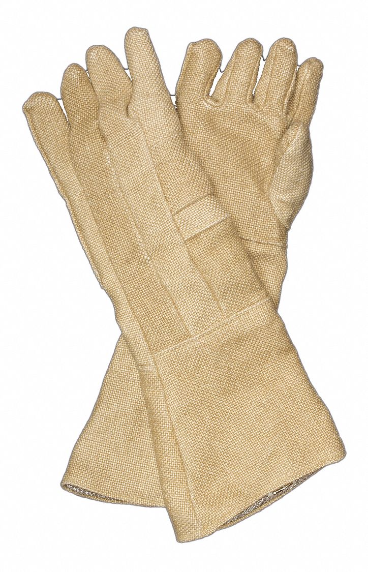 Knit Gloves: Universal, Glove Hand Protection, 1, 500°F Max Temp, ZetexPlus, Tan, 1 PR