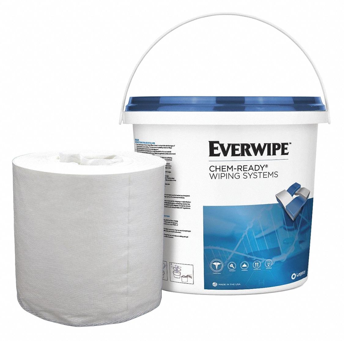 EVERWIPE Dry Wipe Roll, ChemReady, 101/2 in x 121/2 in, Number of
