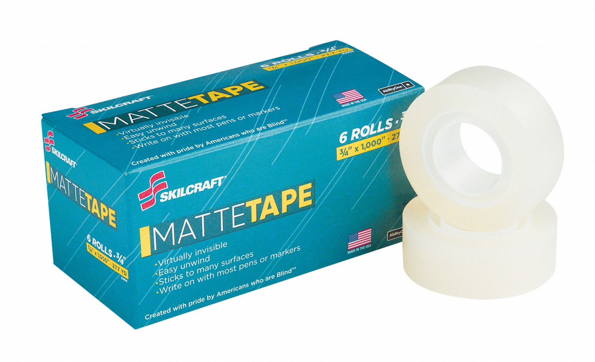 OFFICE TAPE,83 FT L,POLYETHYLENE,PK6