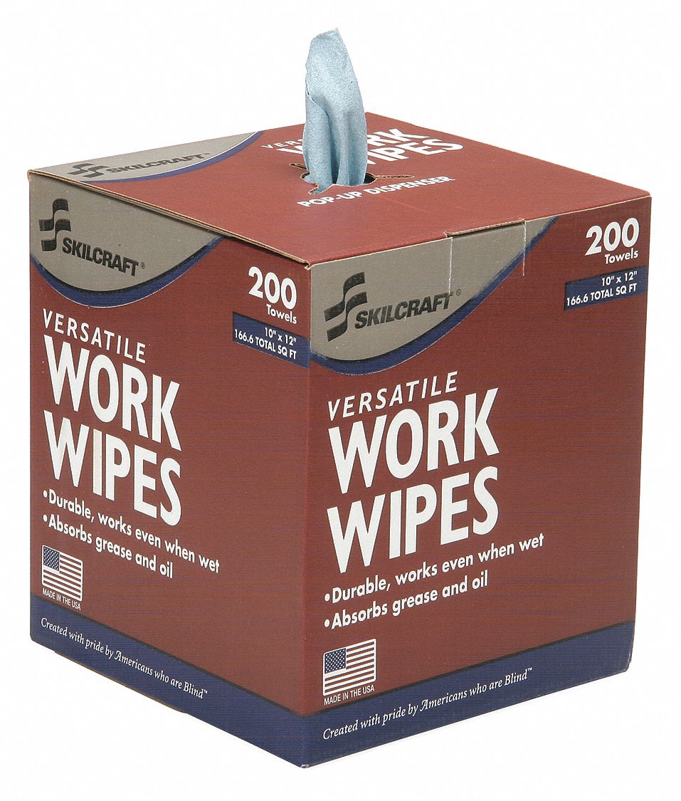 ABILITY ONE, Dispenser Box, Super Heavy Absorbency, Dry Wipe 56KE35