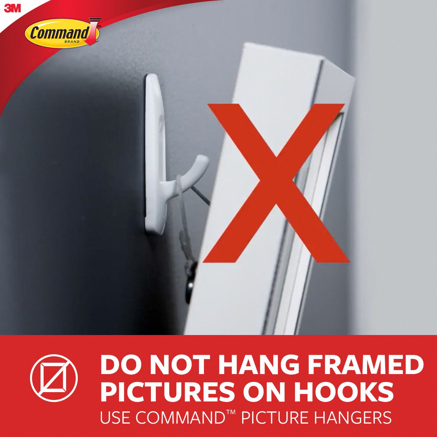 COMMAND Single Point Hook,Adhesive Back,PK40 40 Hooks, Metal, Unfinished, 40 PK 56KE45
