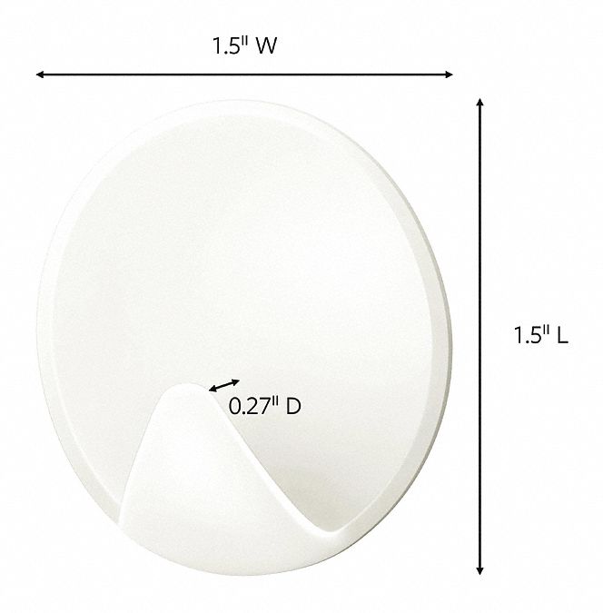 Command 17850Q10ES Command Single Point Hook, Adhesive Back, PK10 10