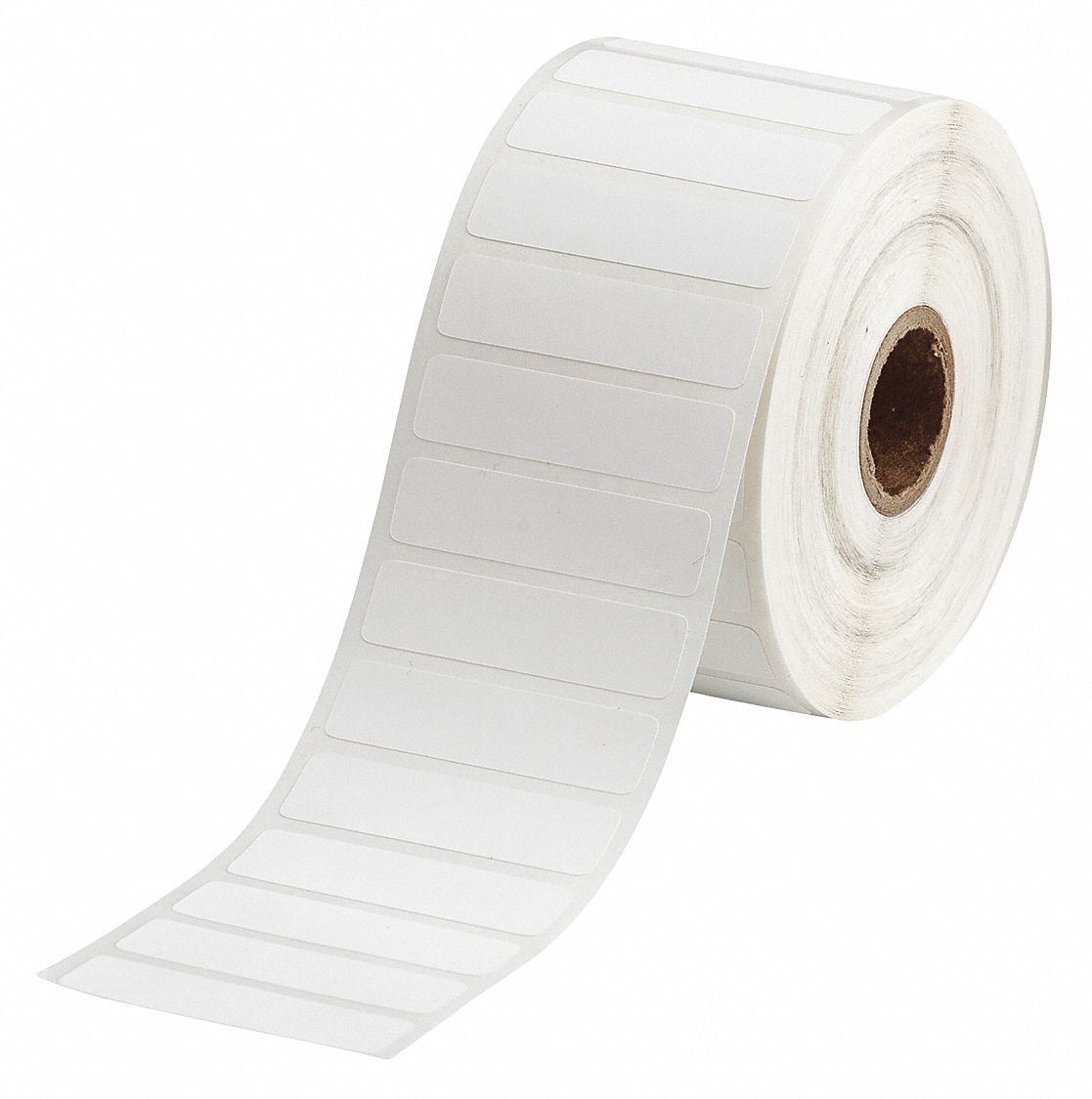 Pre-Cut Label Stock Roll: 1/2 in x 2 in, Polypropylene, Autoclavable/Cryogenic, White (Matte)