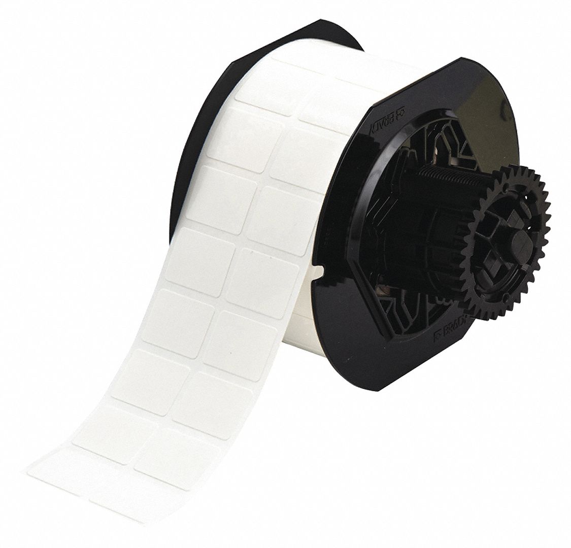 Pre-Cut Label Stock Roll: Rectangle, 3/4 in x 1 in, 1 in x 3/4 in, White, 8.0 mL Vial/Tube Size