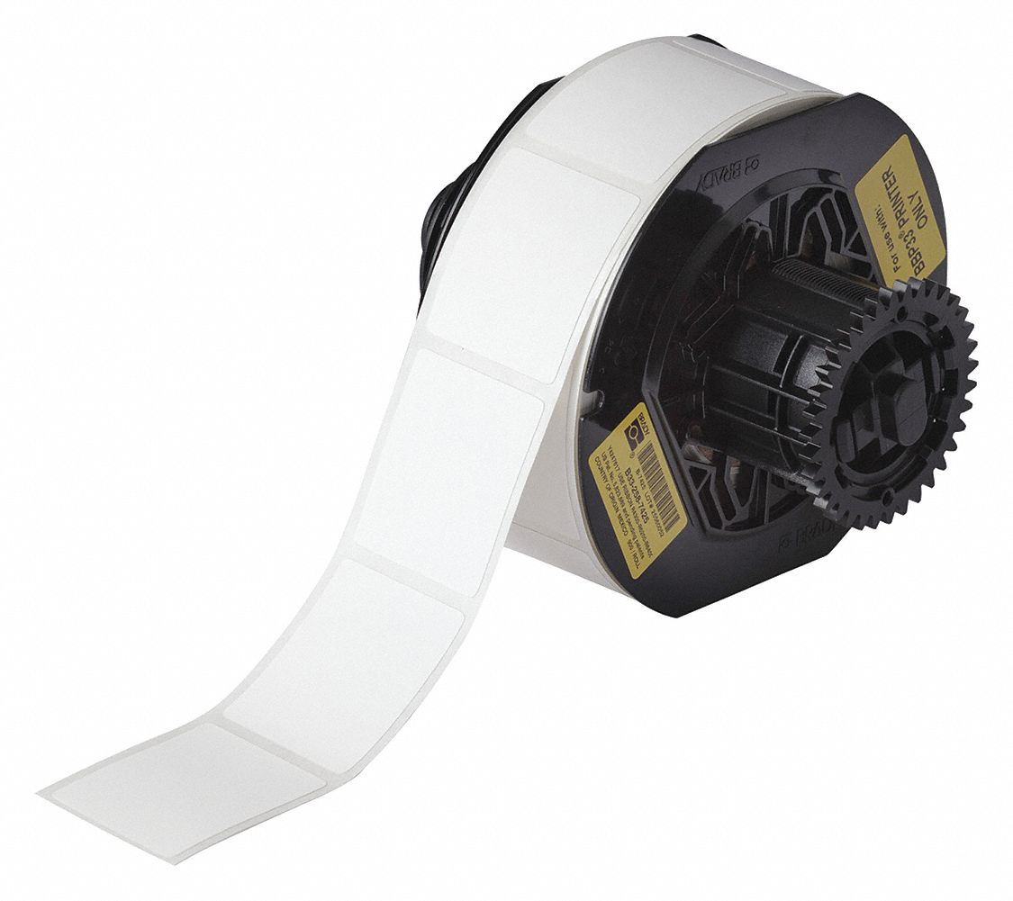 Pre-Cut Label Stock Roll: Rectangle, 1 3/4 in x 1 1/2 in, 1 1/2 in x 1 3/4 in, White, 900 Labels
