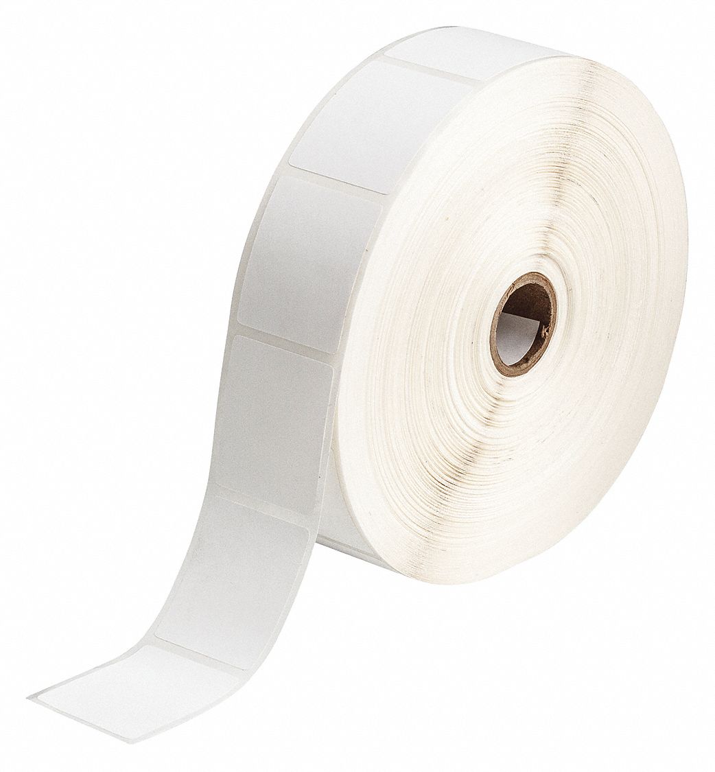 Pre-Cut Label Stock Roll: Rectangle, 1 1/2 in x 1 3/4 in, 1 1/2 in x 1 3/4 in, White, 2, 000 Labels