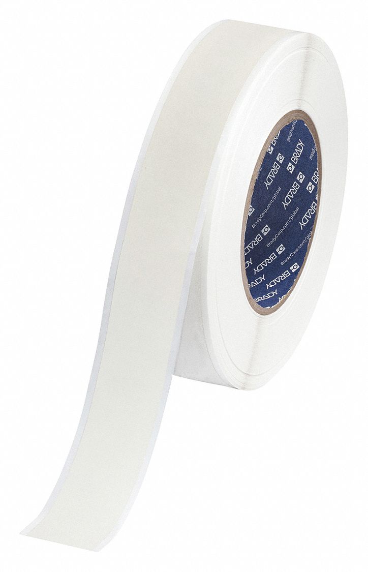 Continuous Label Stock: 1 in x 100 ft, Paper, Inkjet Print-Receptive/Water Dissolvable, White