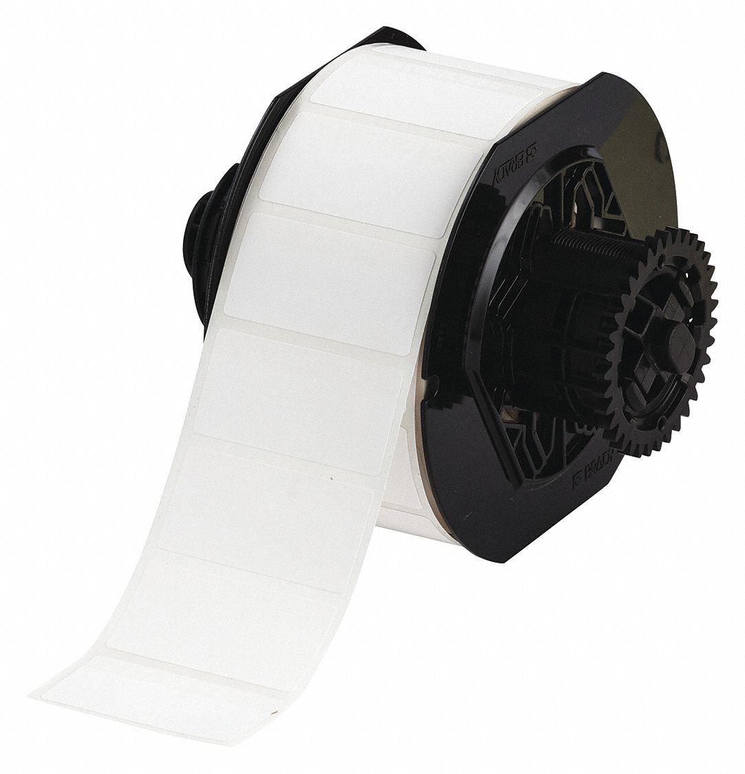 Pre-Cut Label Stock Roll: 1 in x 2 in, 2 in x 1 in, Polypropylene with Permanent Acrylic Adhesive