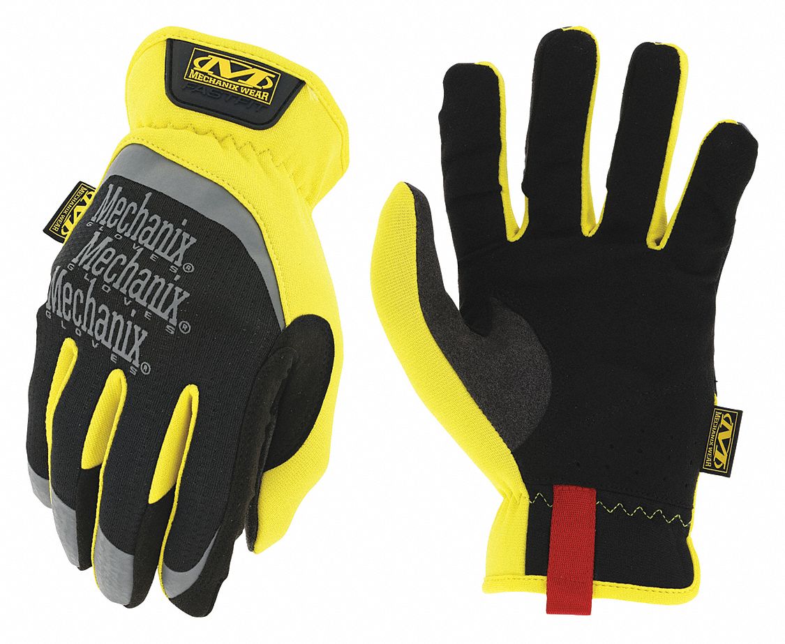 Mechanics Gloves: S ( 8 ), Mechanics Glove, Full Finger, Synthetic Leather, 1 PR