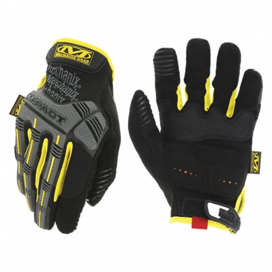 MECHANIX WEAR Mechanics Gloves: M ( 9 ), Mechanics Glove, Full Finger,  Synthetic Leather, TPR, 1 PR