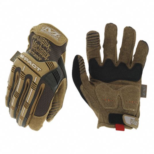 MECHANIX WEAR Mechanics Gloves: L ( 10 ), Mechanics Glove, Full Finger,  Synthetic Leather, 1 PR