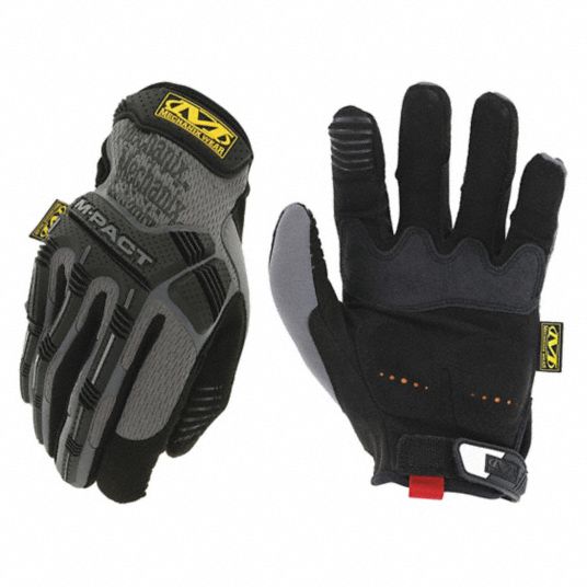 MECHANIX WEAR Mechanics Gloves: L ( 10 ), Mechanics Glove, Full Finger,  Synthetic Leather, 1 PR