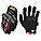IMPACT-RESISTANT GLOVES, BLK/RED, 9 IN, THERMOPLASTIC RUBBER BACK/KNUCKLE PADDING