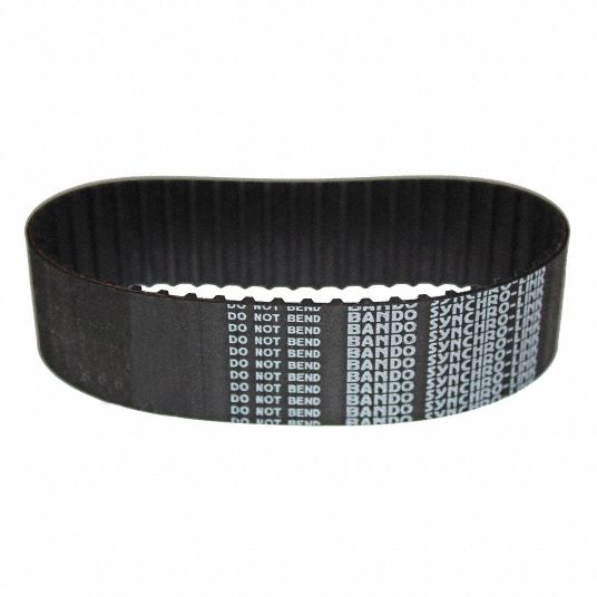 BANDO Industrial Timing Belt: 1 in Top Wd, 13/64 in Pitch, 10 in Pitch Lg,  50 Teeth, Neoprene