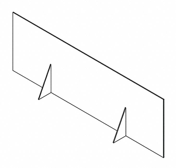 SELF-SPT CLR DIV W/SQR COR-1/8X60X16-9PK