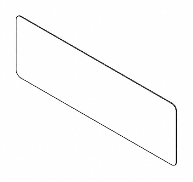 PROT HYG,MONTABLE,ANGLES ARRONDIS,MOD TRANSP,16,53 LB,1/4 PO ÉPAIS,96 X 16 PO,PC,PQ 2