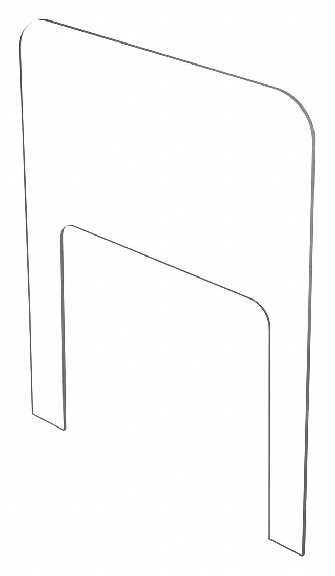 Sneeze Guard, Polycarbonate, Clear