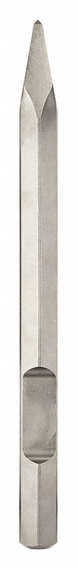 Breaker and Demolition Hammer Chisel: 1 1/8 in Head Wd, 16 in Overall Lg