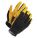 GOATSKIN MECHANICS GLOVES, M, BLACK/YELLOW, 9 IN, ELASTIC WRIST CUFF